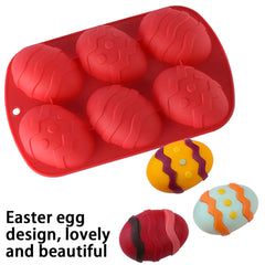 Silicone Baking Mold for Easter Egg Desserts (6 Cavities)