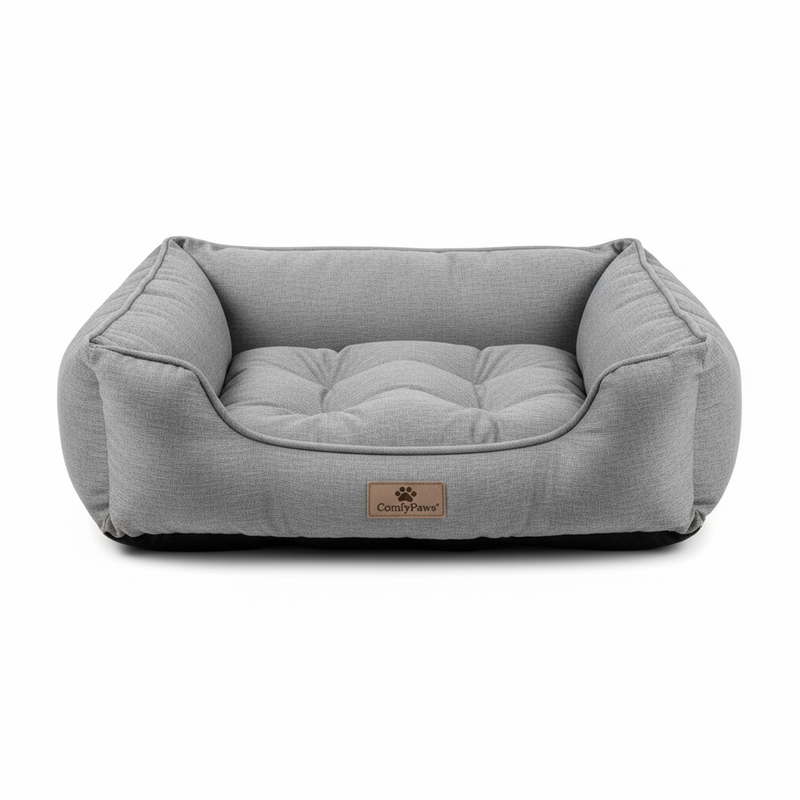Orthopedic Memory Foam Dog Bed with raised edges