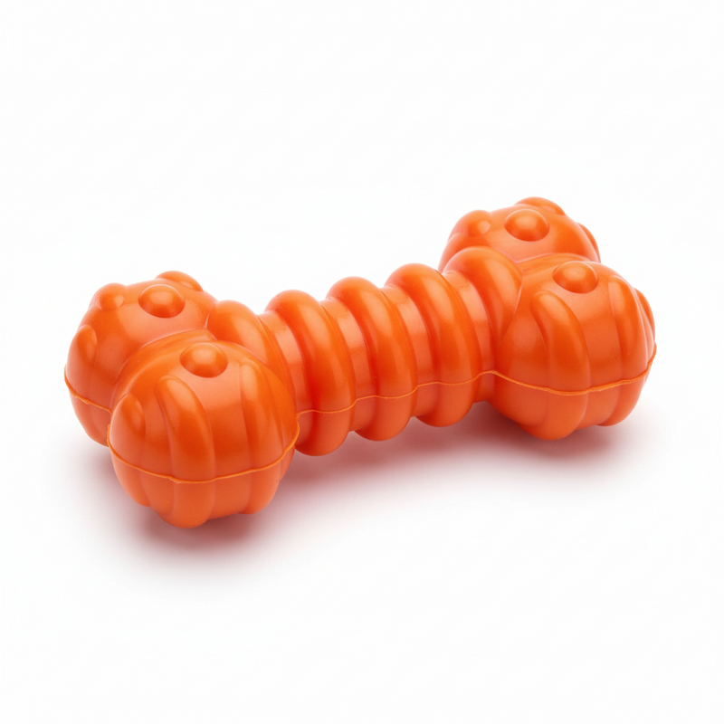 Interactive Squeaky Dog Toy - Durable Rubber Chew Toy for Small to Medium Dogs