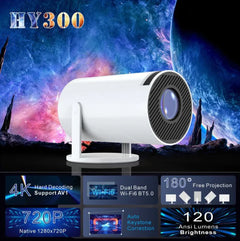 Portable Mini Projector - 720p HD Compact Projector for Home & Travel