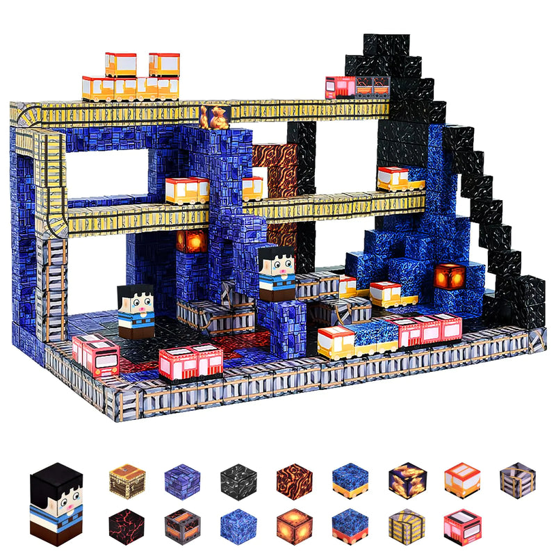 Magnetic Building Blocks for Kids - 100 Piece STEM Learning Toy Set